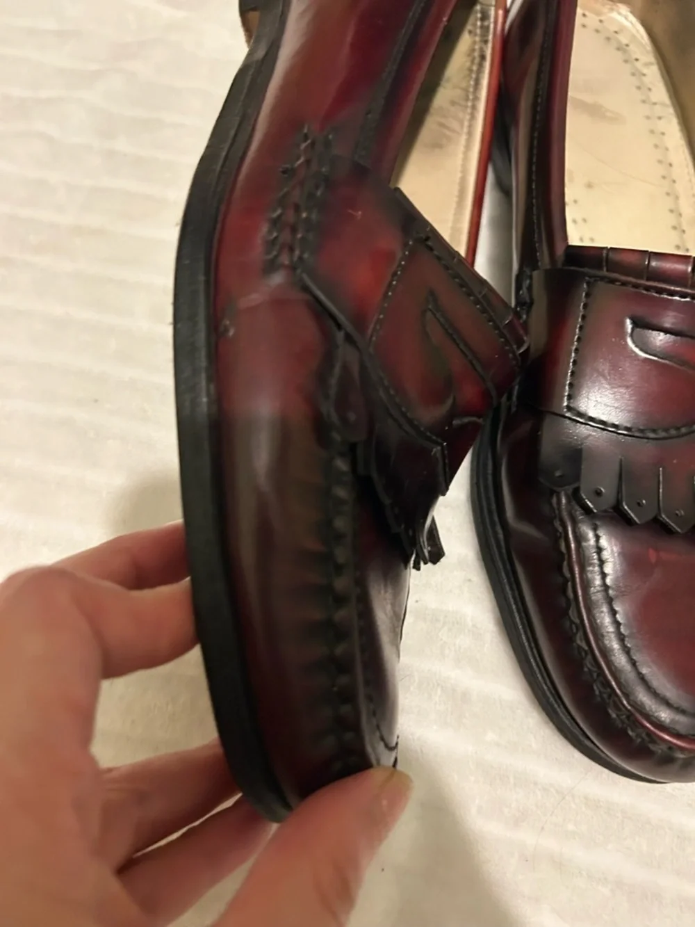 G. H. Bass Weejuns Burgundy Penny Loafers 10 C